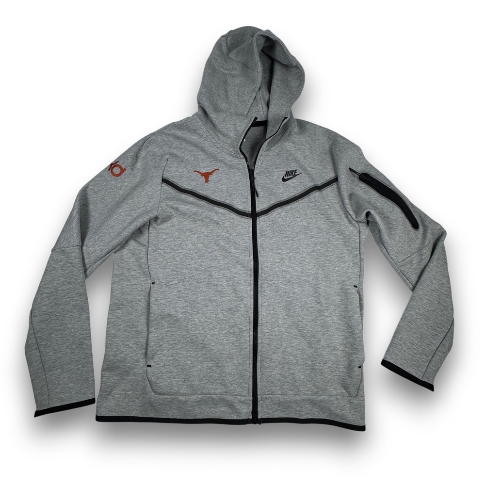 Nike Tech Fleece Texas Longhorns KD Full Zip Hoodie CU4489-063 Mens Grey L